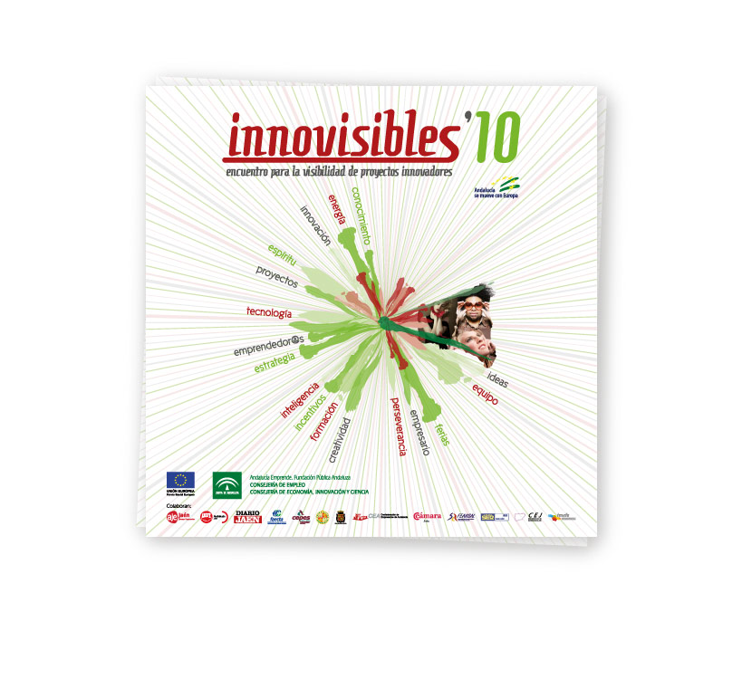 Diseño de expositor para el Encuentro de Proyectos Innovadores que cada año se celebra en la provincia de Jaén, Innovisibles 2010 y organizado por el Centro de Apoyo al Desarrollo Empresarial (CADE)