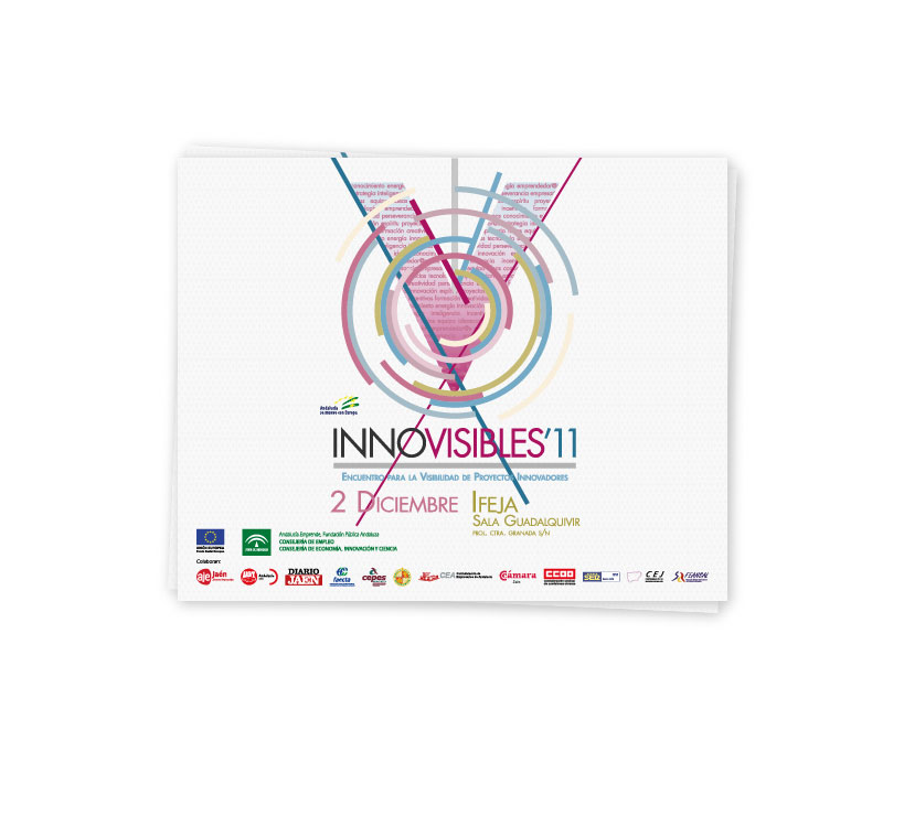 Diseño de expositor para el Encuentro de Proyectos Innovadores que cada año se celebra en la provincia de Jaén, Innovisibles 2011 y organizado por el Centro de Apoyo al Desarrollo Empresarial (CADE)