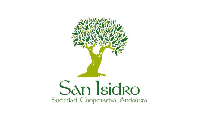 Diseño de identidad corporativa de San Isidro S.C.A., sociedad cooperativa andaluza de aceite de oliva virgen y virgen extra.